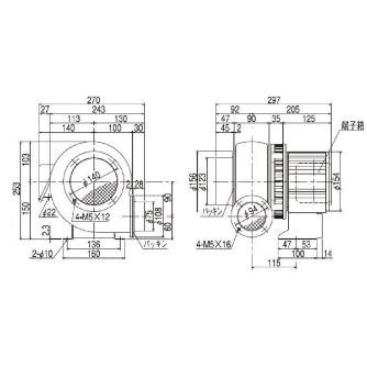 ＳＤＧ（株） 電動送風機(耐熱形) SB 電動送風機（耐熱形） SB-75HT-R313