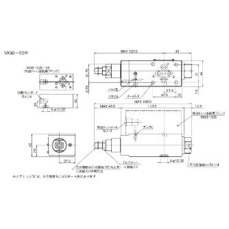 ダイキン工業（株） モジュラースタック形低圧減圧弁 MGB モジュラースタック形低圧減圧弁 MGB-02B-03-55-T