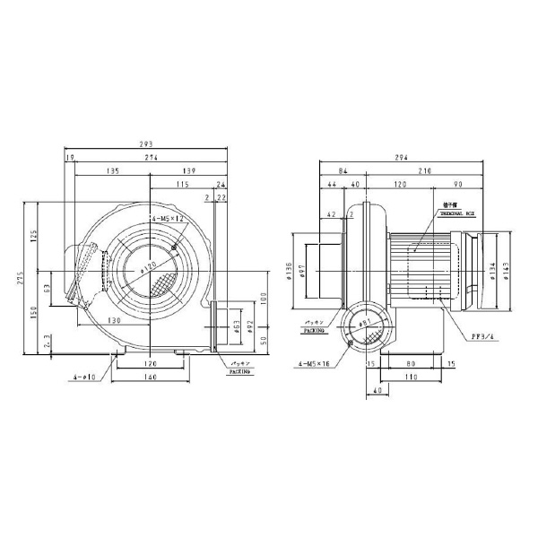 ＳＤＧ（株） 安全増防爆型電動送風機 ME-EC 安全増防爆型電動送風機 ME-EC-63T-R313