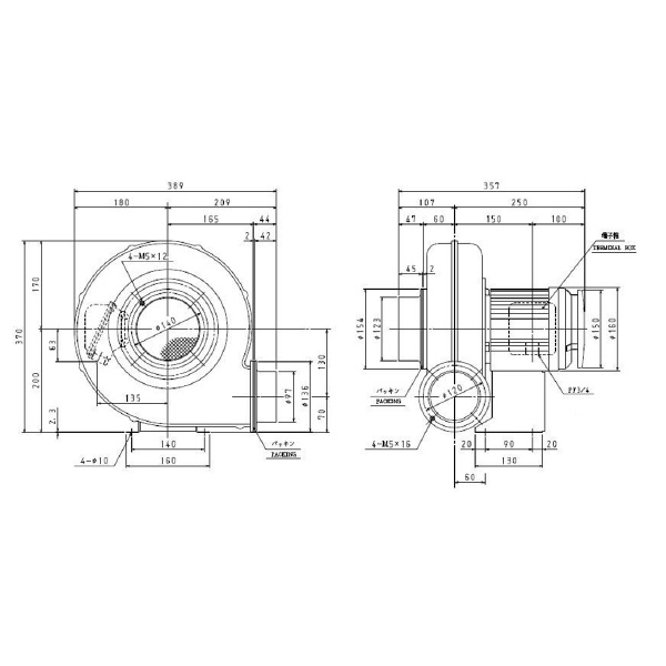 ＳＤＧ（株） 安全増防爆型電動送風機 ME-EC 安全増防爆型電動送風機 ME-EC-100T-R313