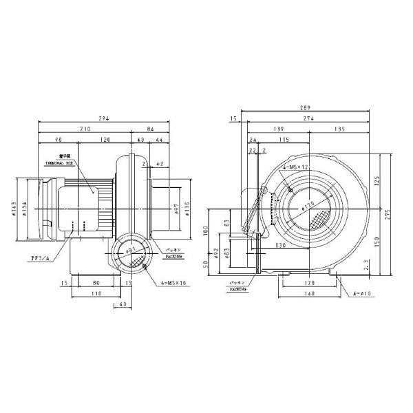 ＳＤＧ（株） 安全増防爆型電動送風機 ME-EP 安全増防爆型電動送風機 ME-EP-63T-L313