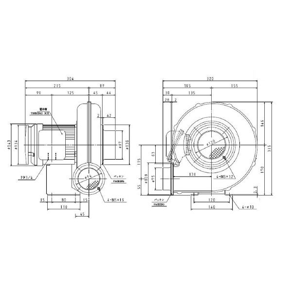 ＳＤＧ（株） 安全増防爆型電動送風機 ME-EP 安全増防爆型電動送風機 ME-EP-75T-L313