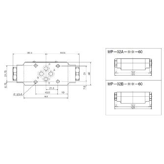 ダイキン工業（株） モジュラースタック形パイロットチェック弁 MP モジュラースタック形パイロットチェック弁 MP-02A-20-60