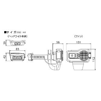 日動工業（株） LEDセンサーヘッドライト ファン付 SHL ＬＥＤセンサーヘッドライト　ファン付 SHL-A2PIR-CH-F