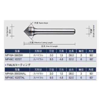 （株）ムラキ MRA超硬バー(MPシリーズ) MP ＭＲＡ超硬バー（ＭＰシリーズ） MP49C 102ST