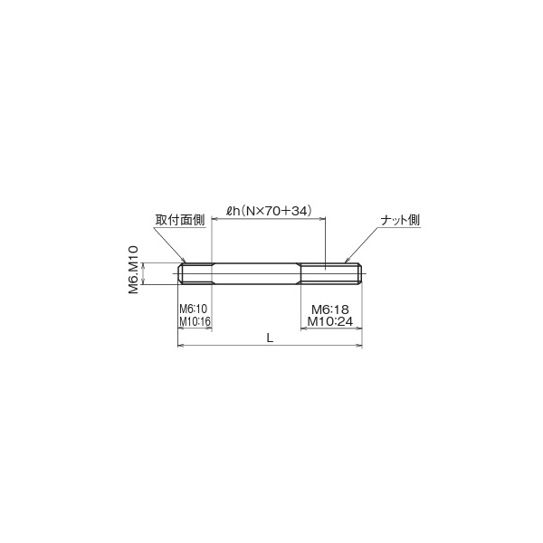 ダイキン工業（株） 取付ボルト(4本入り) SB 取付ボルト（４本入り） SB1041140