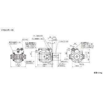 ダイキン工業（株） ピストンポンプ W-V ピストンポンプ W-V15A3R-95