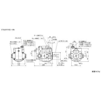 ダイキン工業（株） ピストンポンプ W-V ピストンポンプ W-V15A3RX-95