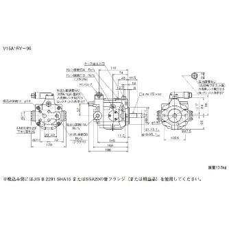 ダイキン工業（株） ピストンポンプ W-V ピストンポンプ W-V15A1RY-95