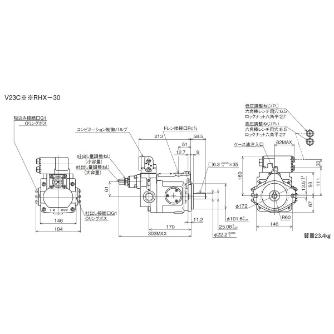 ダイキン工業（株） ピストンポンプ W-V ピストンポンプ W-V23C12RHX-30