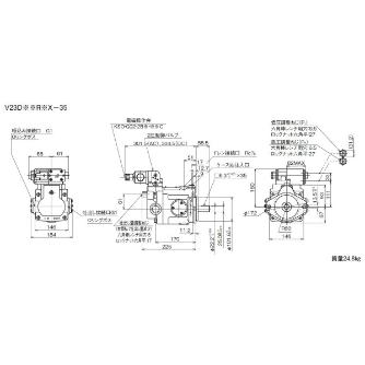ダイキン工業（株） ピストンポンプ W-V ピストンポンプ W-V23D13RBX-35