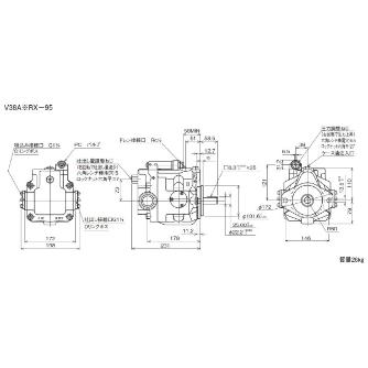 ダイキン工業（株） ピストンポンプ W-V ピストンポンプ W-V38A3RX-95RC