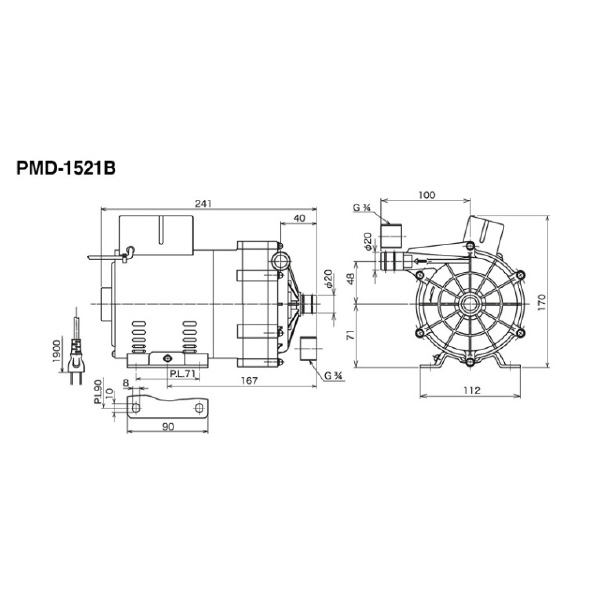 三相電機（株） マグネットポンプ PMD マグネットポンプ PMD-1521B6E