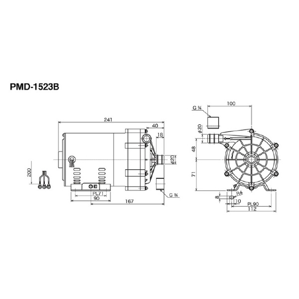 三相電機（株） マグネットポンプ PMD マグネットポンプ PMD-1523B6E