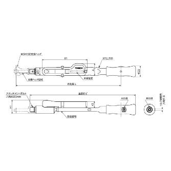 （株）東日製作所 ヘッド交換式マーキングトルクレンチ MPCL ヘッド交換式マーキングトルクレンチ MPCL140NX15D