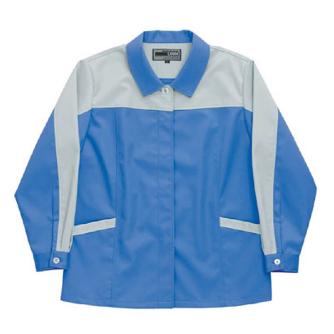 日新被服（株） 長袖スモック 5107-92 長袖スモック 5107-92-M ﾗｲﾄﾌﾞﾙｰXｼﾙﾊﾞｰ