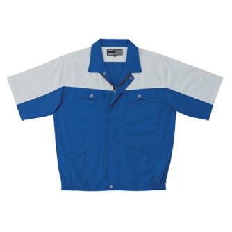 日新被服（株） 半袖ブルゾン 5115-94 半袖ブルゾン 5115-94-M ﾌﾞﾙｰXｼﾙﾊﾞｰ