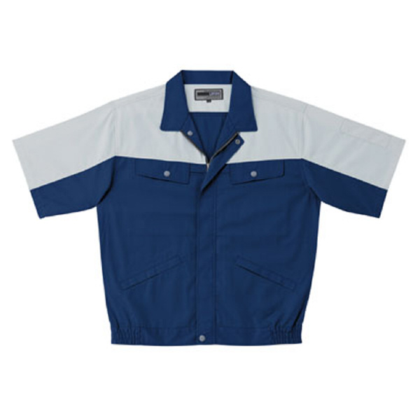 日新被服（株） 半袖ブルゾン 5115-96 半袖ブルゾン 5115-96-S ﾈｲﾋﾞｰXｼﾙﾊﾞｰ