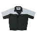 日新被服（株） 半袖ブルゾン 5115-100 半袖ブルゾン 5115-100-BIG ﾗｲﾄﾌﾞﾗｯｸXｼﾙﾊﾞｰ