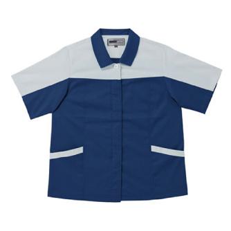 日新被服（株） 半袖スモック 5137-96 半袖スモック 5137-96-L ﾈｲﾋﾞｰXｼﾙﾊﾞｰ