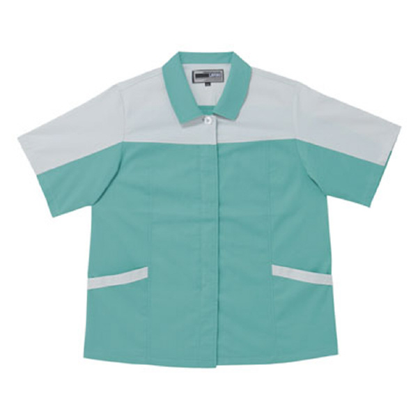 日新被服（株） 半袖スモック 5137-98 半袖スモック 5137-98-5L ﾗｲﾄｸﾞﾘﾝXｼﾙﾊﾞｰ