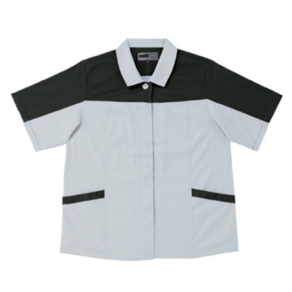 日新被服（株） 半袖スモック 5137-99 半袖スモック 5137-99-5L ｼﾙﾊﾞｰXﾗｲﾄﾌﾞﾗｯｸ