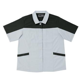 日新被服（株） 半袖スモック 5137-99 半袖スモック 5137-99-BIG ｼﾙﾊﾞｰXﾗｲﾄﾌﾞﾗｯｸ