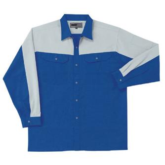 日新被服（株） 長袖シャツ 5214-94 長袖シャツ 5214-94-LL ﾌﾞﾙｰXｼﾙﾊﾞｰ