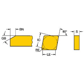 サンドビック（株） T-Max セラミックチップ CNGN Ｔ－ＭａｘＰ　セラミックチップ　【Ｄ】 CNGN 12 04 08T01020 650