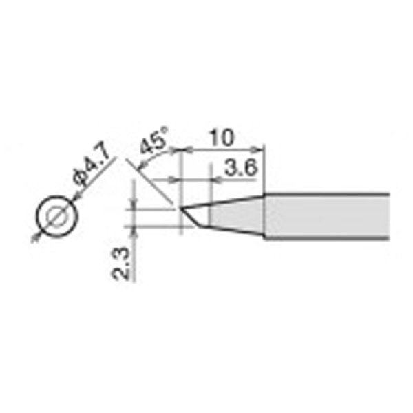 太洋電機産業（株） 交換こて先 RX-80HRT 交換こて先 RX-80HRT-2.3BC