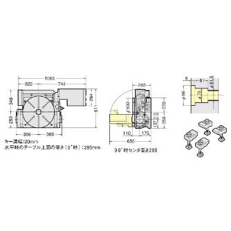 （株）日研工作所 手動傾斜CNC円テーブル NST 手動傾斜ＣＮＣ円テーブル NST500FA