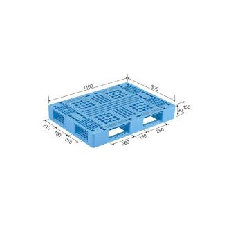 三甲（株） パレット(片面使用型) パレット（片面使用型） 808801-00 D4-811 ﾌﾞﾗｯｸ