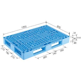 三甲（株） パレット(片面使用型) パレット（片面使用型） 808855-00 D4-812 ﾌﾞﾗｯｸ