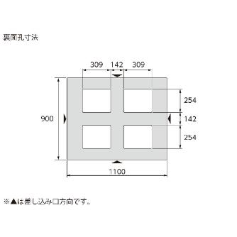 三甲（株） パレット(片面使用型) リサイクルパレット（片面使用型） 808902-00 D4-911-2(ﾘｻｲｸﾙ) BK
