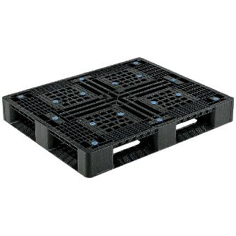 三甲（株） パレット(片面使用型) リサイクルパレット（片面使用型） 808902-00 D4-911-2(ﾘｻｲｸﾙ) BK