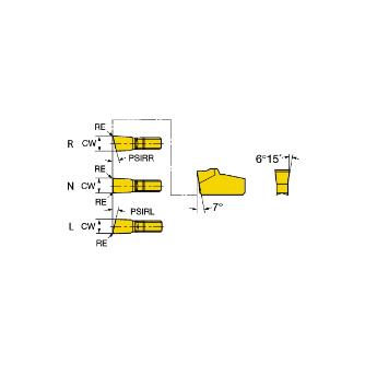 サンドビック（株） Qカット サーメットチップ 【C】 N151.2 Ｑカット　サーメットチップ　【Ｃ】 N151.2-250-4E 525