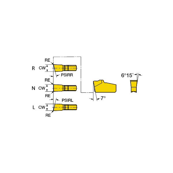 サンドビック（株） Qカット サーメットチップ 【C】 N151.2 Ｑカット　サーメットチップ　【Ｃ】 N151.2-250-4E 525