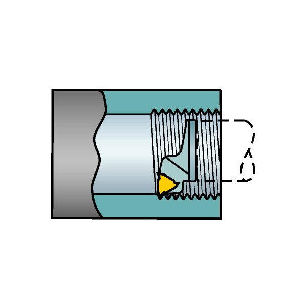 サンドビック（株） コロスレッド266ねじ切りヘッド SL-266 コロターンＳＬ　カッティングヘッド【Ｆ】 SL-266RKF-80-16-QC