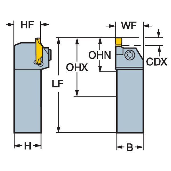 サンドビック（株） コロカット1ー2 シャンクバイト 【F】 LF コロカット１－２　シャンクバイト　【Ｆ】 LF123G07-1616C