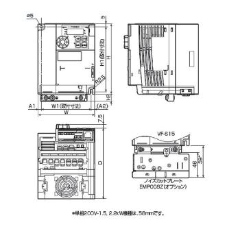 東芝産業機器システム（株） 多機能・小形インバータ VFS15 多機能・小形インバータ VFS15-2022PM