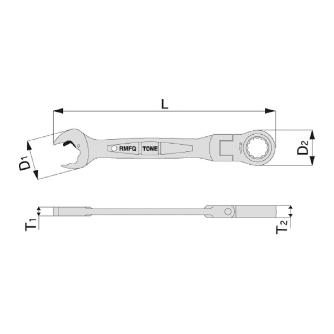 ＴＯＮＥ（株） 首振クイックラチェットめがねレンチ RMFQ クイックラチェットメガネレンチ RMFQ-12