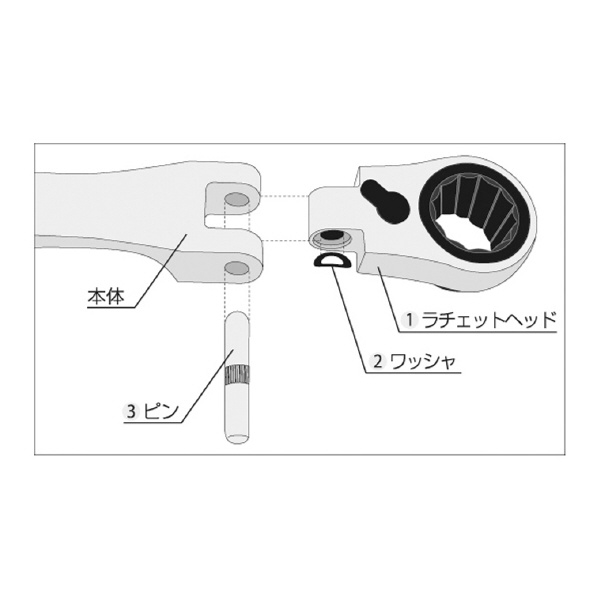 ＴＯＮＥ（株） 超ロング首振ラチェットめがねレンチ用リペアキット RK リペアキット RK-RMA10