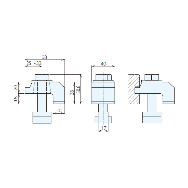 （株）ナベヤ マグネットチャック取付クランプセット MTB-CS18 マグネットチャック取付クランプセット MTB-CS18