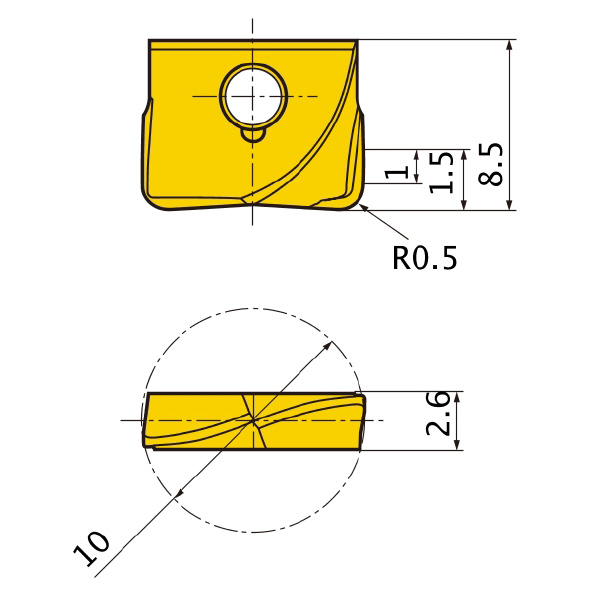 三菱マテリアル（株） カッタチップ SUFT カッタチップ（超硬コーティング） SUFT10R05 VP15TF