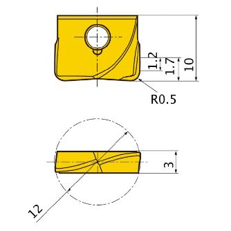 三菱マテリアル（株） カッタチップ SUFT カッタチップ（超硬コーティング） SUFT12R05 VP15TF