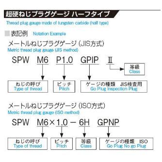（株）アイゼン 超硬限界ねじプラグゲージ SPW GPIP 超硬限界ねじプラグゲージ SPW GPIP 2 M8 X1