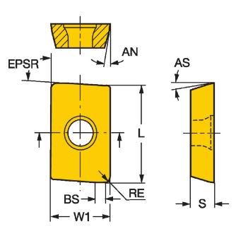 サンドビック（株） U-Max チップ R215.44 Ｕ－Ｍａｘ　チップ　【Ｃ】 R215.44-15 T3 08M-WH 4030