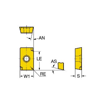 サンドビック（株） U-Max チップ R216.2 Ｕ－Ｍａｘ　チップ　【Ｃ】 R216.2-08 02 04-2A 235