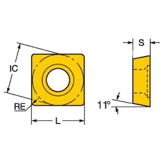 サンドビック（株） モジュールカッター チップ SPMT モジュールカッター　チップ　【Ｃ】 SPMT 12 04 08-WH H13A