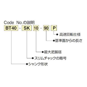 （株）日研工作所 高速回転用スリムチャック BT-SK 高速回転用スリムチャック BT30-SK25-90P